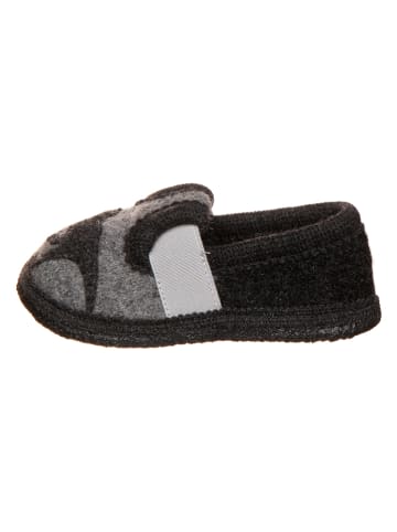 lamino Pantoffels met lamsvacht "Dino" grijs/antraciet