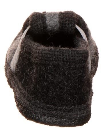 lamino Pantoffels met lamsvacht "Dino" grijs/antraciet