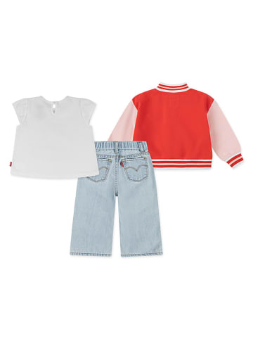 Levi's Kids 3tlg. Outfit in Rot/ Weiß/ Hellblau