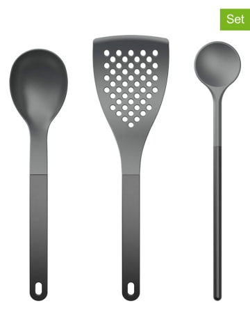 Rosti 3tlg. Kochbesteck-Set "Optima" in Schwarz/ Grau