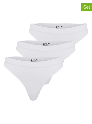 ONLY Stringi (3 pary) w kolorze białym