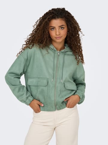 ONLY Sweatjacke in Grün
