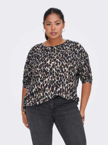 ONLY Carmakoma Bluse in Schwarz/ Braun