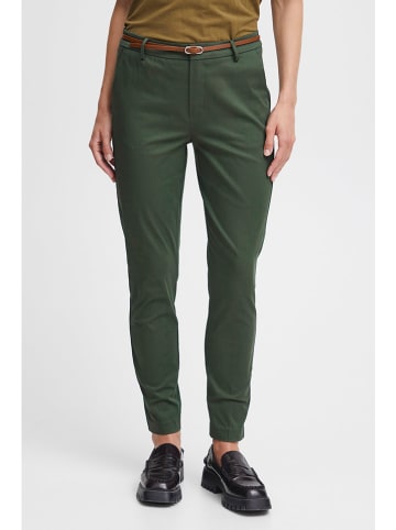 b.young Spodnie chino w kolorze zielonym