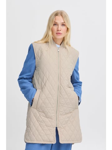 b.young Doorgestikte bodywarmer beige
