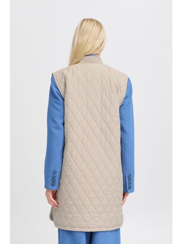 b.young Doorgestikte bodywarmer beige