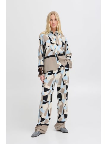 b.young Hemd in Beige/ Hellblau
