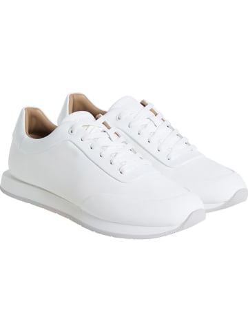 Calvin Klein Leder-Sneakers in Weiß
