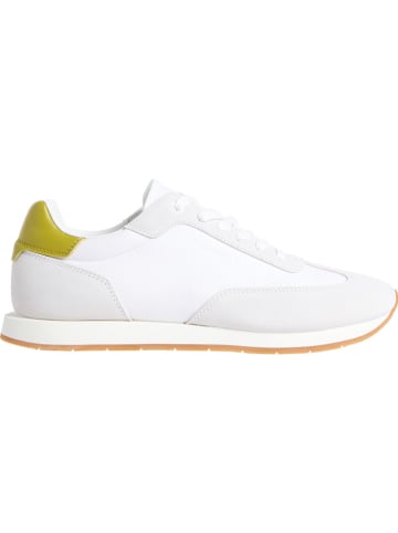 Calvin Klein Leder-Sneakers in Weiß