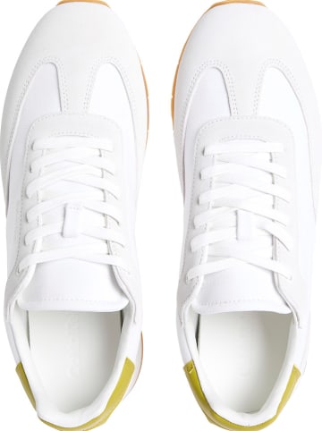 Calvin Klein Leder-Sneakers in Weiß