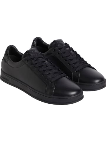 Calvin Klein Leder-Sneakers in Schwarz