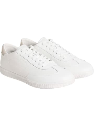 Calvin Klein Leder-Sneakers in Weiß