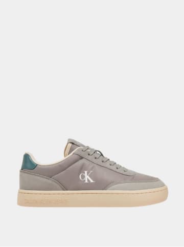 Calvin Klein Skórzane sneakersy w kolorze szaro-beżowym