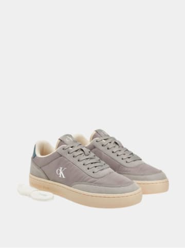 Calvin Klein Leren sneakers grijs/beige