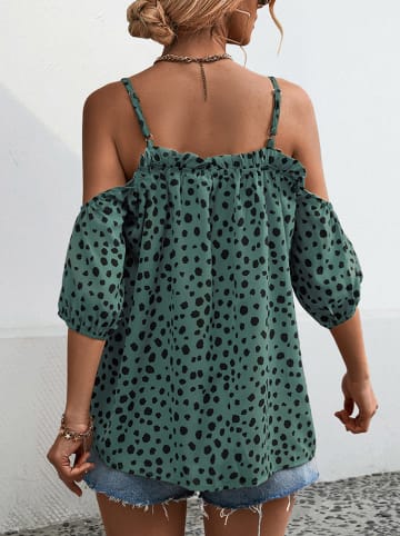 Ariel Tesoro Blouse groen/zwart