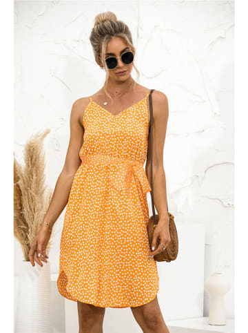 Ariel Tesoro Kleid in Orange/ Weiß