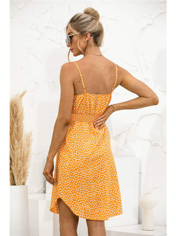 Ariel Tesoro Kleid in Orange/ Weiß