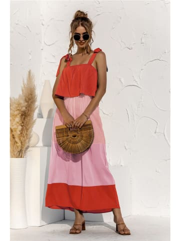 Ariel Tesoro Kleid in Rot/ Rosa
