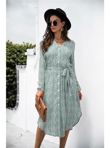 Ariel Tesoro Kleid in Mint/ Weiß