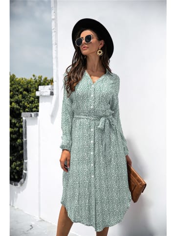 Ariel Tesoro Kleid in Mint/ Weiß