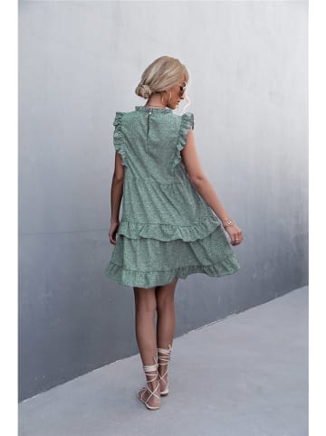 Ariel Tesoro Kleid in Grün/ Weiß
