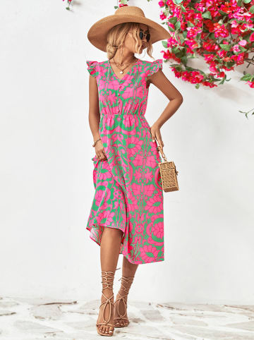 Ariel Tesoro Jurk roze/groen