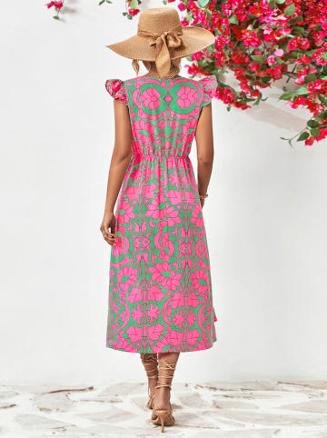Ariel Tesoro Jurk roze/groen