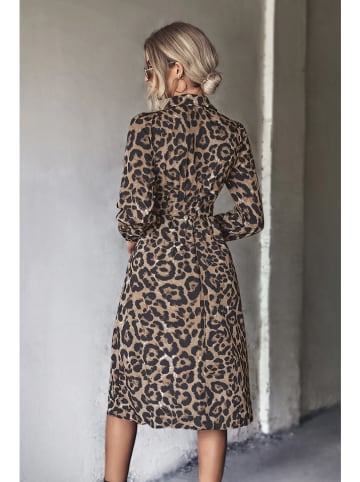 Ariel Tesoro Kleid in Hellbraun/ Schwarz