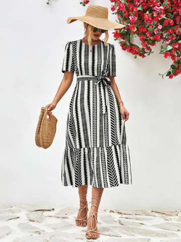 Ariel Tesoro Kleid in Schwarz/ Weiß