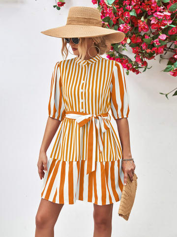 Ariel Tesoro Jurk oranje/wit