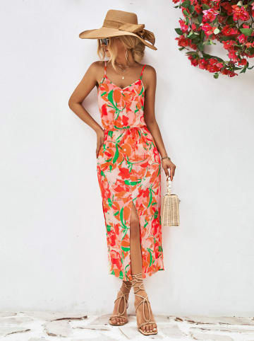 Ariel Tesoro Kleid in Orange/ Grün
