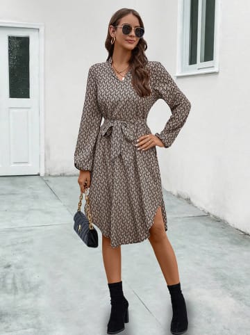 Ariel Tesoro Jurk beige/zwart