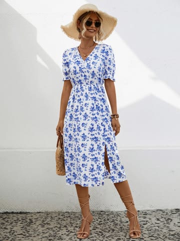 Ariel Tesoro Kleid in Weiß/ Blau