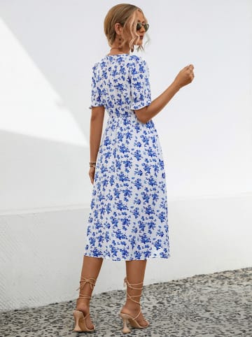 Ariel Tesoro Kleid in Weiß/ Blau