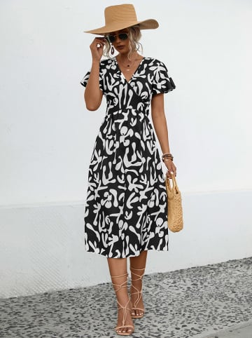 Ariel Tesoro Jurk zwart/wit