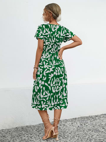Ariel Tesoro Kleid in Grün/ Weiß
