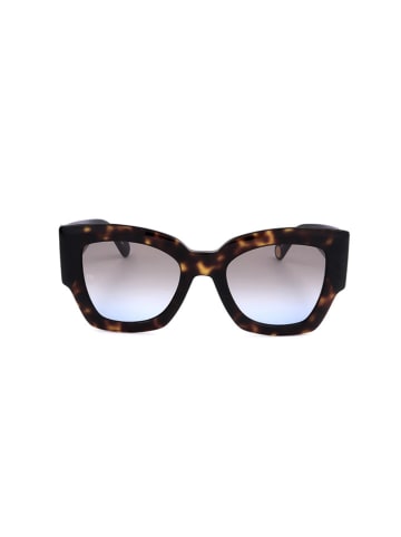 Tommy Hilfiger Damen-Sonnenbrille in Braun/ Hellblau