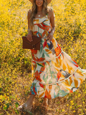 LA Angels Kleid in Creme/ Orange
