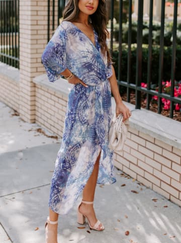 LA Angels Kleid in Blau/ Creme