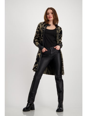 monari Longcardigan in Khaki/ Schwarz