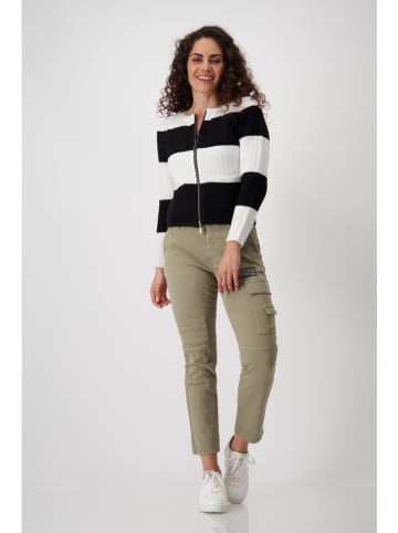 monari Cardigan in Weiß/ Schwarz