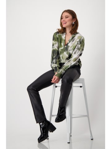 monari Bluse in Grün/ Weiß