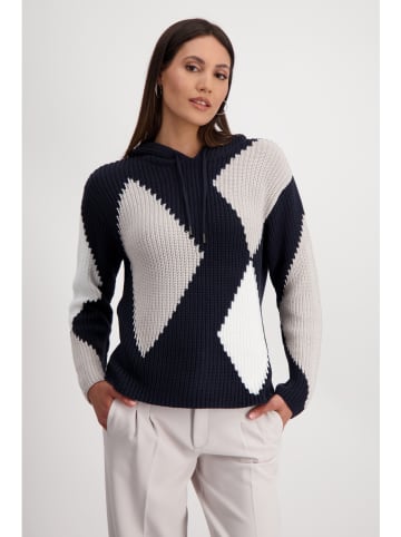 monari Pullover in Schwarz/ Creme
