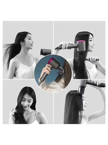 DAM Haardroger grijs/roze