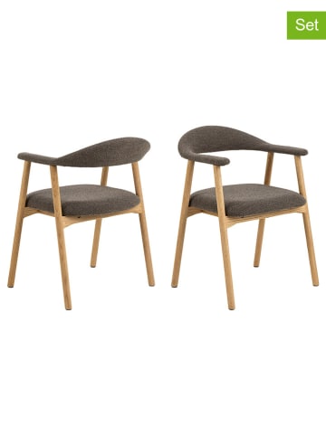Actona 2er-Set: Esszimmerstühle "Addi" in Taupe - (B)56 x (H)75,5 x (T)54 cm