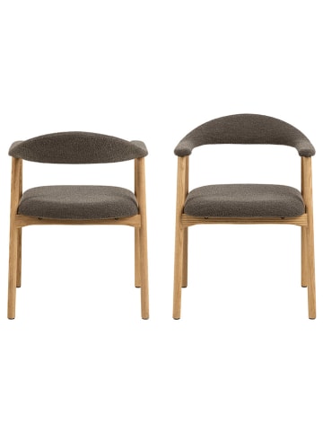 Actona 2-delige set: eetkamerstoelen "Addi" taupe - (B)56 x (H)75,5 x (D)54 cm