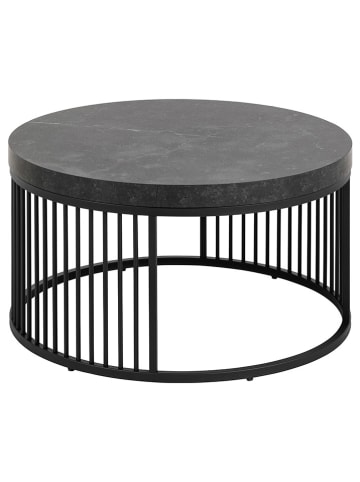 Actona Couchtisch "Strington" in Schwarz - (H)35 x Ø 65 cm
