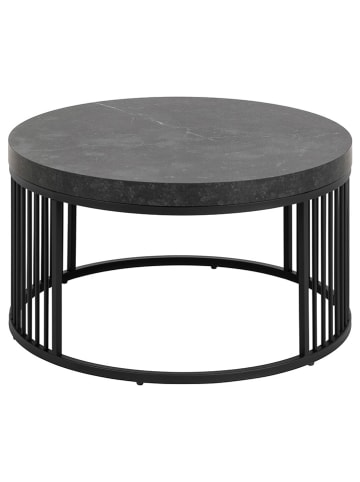 Actona Couchtisch "Strington" in Schwarz - (H)35 x Ø 65 cm