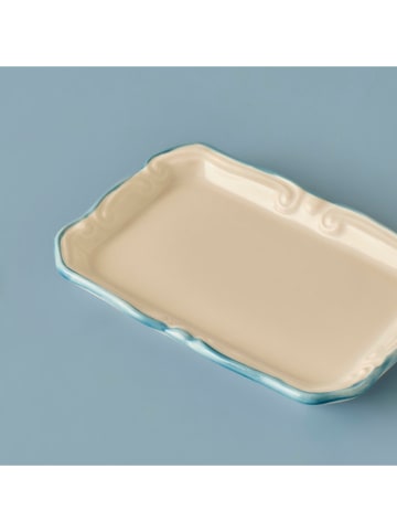 BELLA MAISON Servierplatte in Creme/ Blau - (B)14 cm