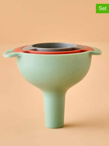 BELLA MAISON 3-delige trechterset oranje/grijs/groen